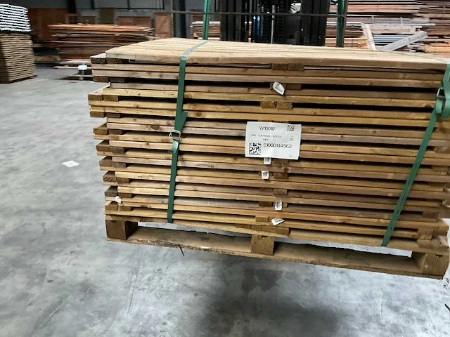 Grenen geïmpregneerde tuintegel 100x100 cm (20x) - afbeelding 6 van  10