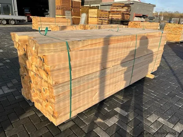 Grenen geschaafd onbehandeld rechthoek 17 x 130 mm - afbeelding 12 van  13
