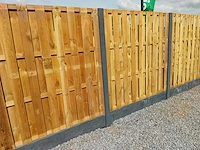 Grenen hout/betonschutting 200 cm x 28,1 m - afbeelding 1 van  7
