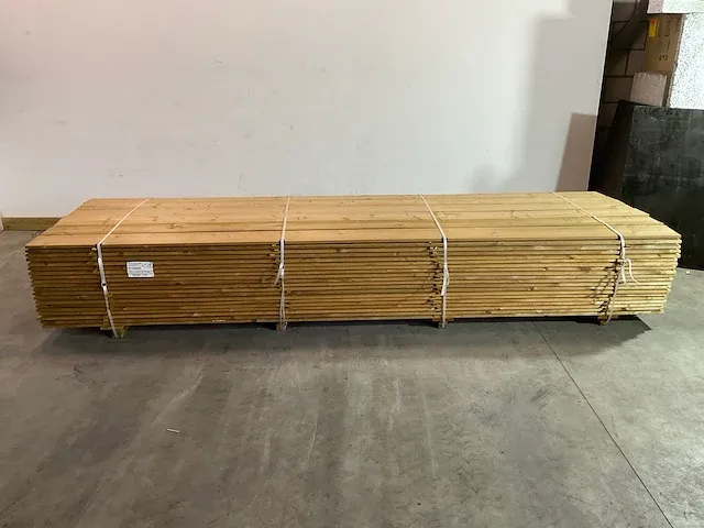 Grenen plank geïmpregneerd 400x19.5x2 cm (50x) - afbeelding 1 van  7