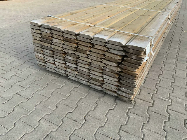 Grenen rabatdeel dubbelzijdig 4200x140x28mm (112x) - afbeelding 2 van  8