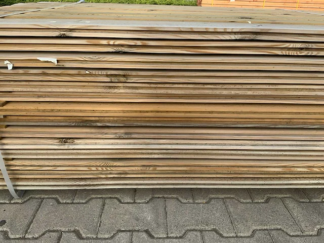 Grenen rabatdeel dubbelzijdig 4200x140x28mm (112x) - afbeelding 6 van  8
