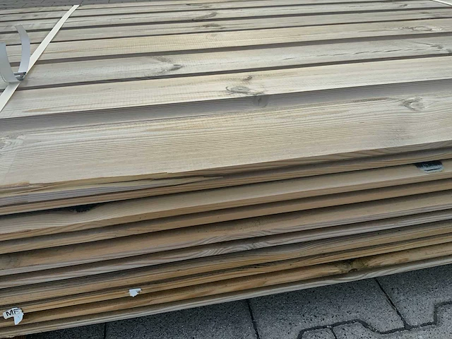Grenen rabatdeel dubbelzijdig 4200x140x28mm (40x) - afbeelding 6 van  7