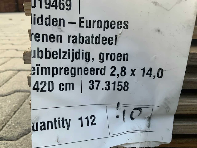 Grenen rabatdeel dubbelzijdig 4200x140x28mm (40x) - afbeelding 7 van  7