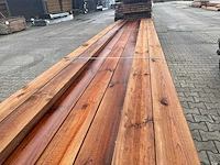 Grenen regels bruin geïmpregneerd 6000x145x45mm (51x) - afbeelding 1 van  3