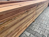 Grenen regels bruin geïmpregneerd 6000x145x45mm (51x) - afbeelding 2 van  3