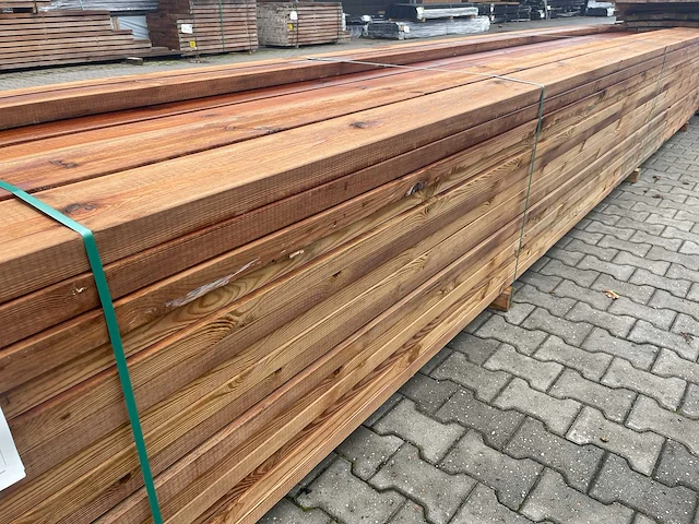 Grenen regels bruin geïmpregneerd 6000x145x45mm (51x) - afbeelding 2 van  3