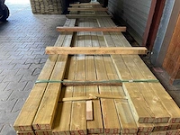 Grenen regels geschaafd groen geïmpregneerd 5400x90x45mm (45x) - afbeelding 1 van  3
