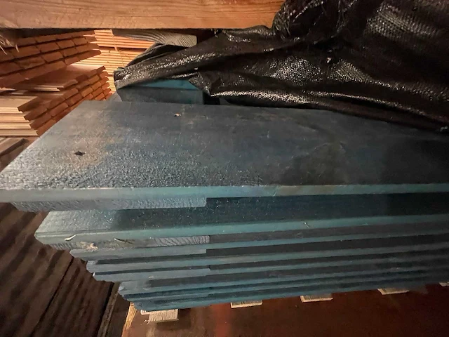 Grenen schuttingpanelen blauw gecoat 1800x1800mm (9x) - afbeelding 1 van  3