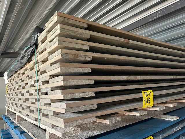 Grenen schuttingpanelen grijs gecoat 1800x1800mm (9x) - afbeelding 2 van  3