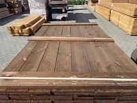 Grenen schuttingplanken bruin geïmpregneerd 16x140mm, lengte 180cm (384x) - afbeelding 1 van  3