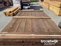 Grenen schuttingplanken bruin geïmpregneerd 16x140mm, lengte 180c,m
