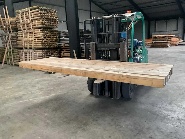 Grenen tuinpaal geïmpregneerd 300x11,5x11,5 cm (8x) - afbeelding 2 van  4
