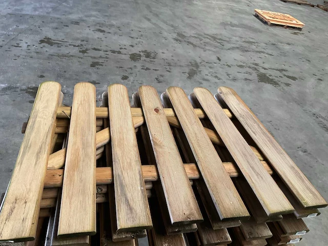 Grenen tuinpoort recht 100x80 (10x) - afbeelding 7 van  7