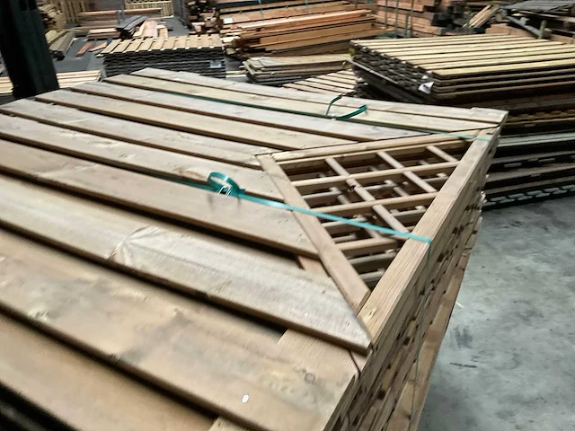 Grenen tuinscherm met trellis 21-planks 180x180 cm (20x) - afbeelding 5 van  14