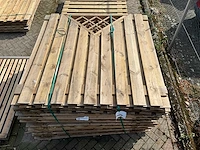 Grenen tuinscherm met trellis 21-planks 180x180 cm (20x) - afbeelding 9 van  14