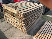 Grenen tuinscherm met trellis 21-planks 180x180 cm (20x) - afbeelding 11 van  14