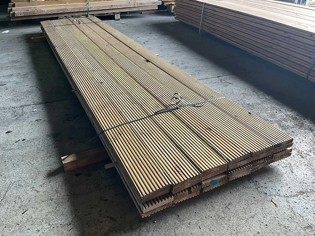 Grenen vlonderplank 400x14,5x2,8 cm (24x) - afbeelding 2 van  4