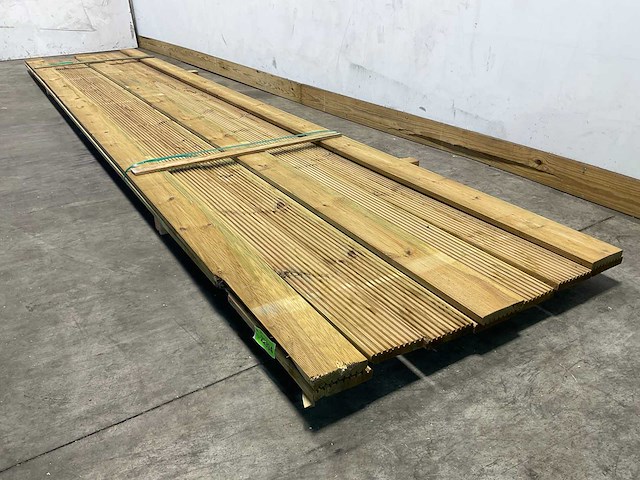 Grenen vlonderplank 500x14x2,8 cm (9x) - afbeelding 5 van  7