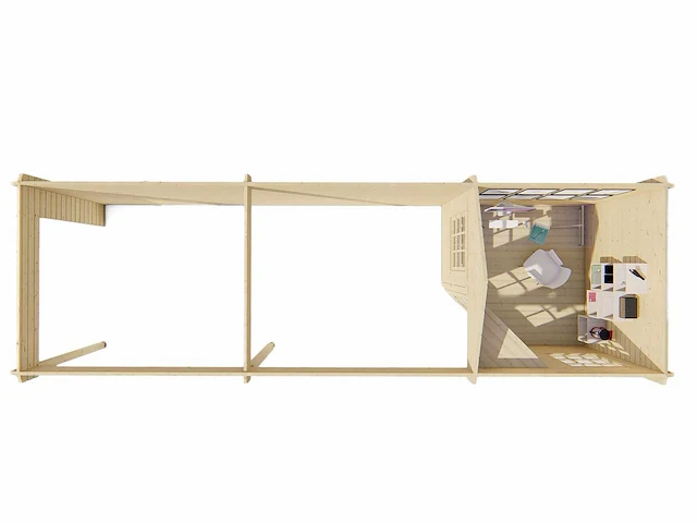 Gretel - tuinhuis 44mm 7900x2500x2820mm onbehandeld - afbeelding 3 van  5