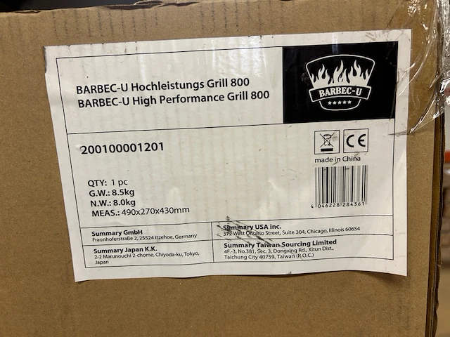 Grill met tien grillniveaus van 200 tot 800 graden barbec-u - afbeelding 3 van  4