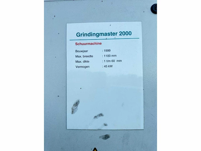 Grindingmaster breedband slijp/borstelmachine - afbeelding 8 van  16