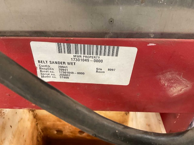 Grindrite st600 belt sander wet - afbeelding 5 van  7