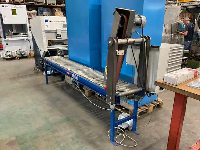 Grit gks75 bandslijpmachine op rollenbaan - afbeelding 1 van  7