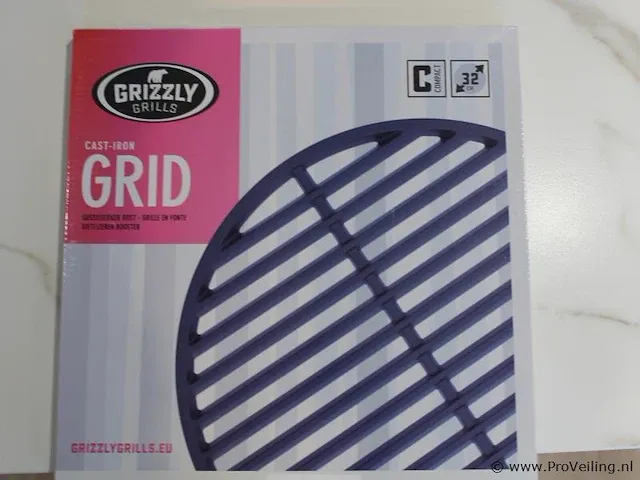 Grizzly grills bbq rooster cast iron grid compact 32 cm - afbeelding 3 van  3
