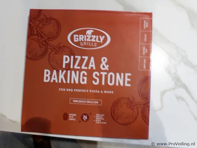 Grizzly grills pizzasteen pizzastone compact ø26 cm - afbeelding 2 van  2