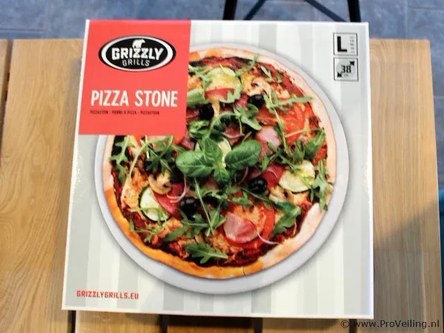Grizzly grills pizzasteen pizzastone large ø38 cm - afbeelding 2 van  4