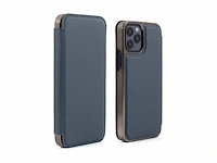 Groenwich blake lederen hoesje voor iphone 12/12 pro compatibel met magsafe draadloos opladen seal grijs - afbeelding 1 van  4