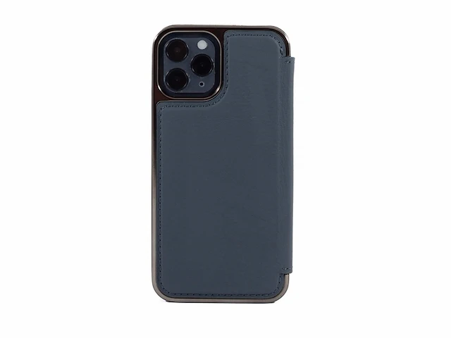 Groenwich blake lederen hoesje voor iphone 12/12 pro compatibel met magsafe draadloos opladen seal grijs - afbeelding 2 van  4
