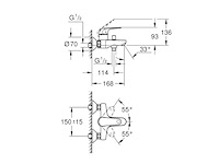 Grohe badkraan quickfix swift chroom 15 cm - afbeelding 3 van  5