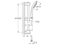 Grohe doucheset euphoria eco 27230 600mm slang 1750mm zeep - afbeelding 2 van  3
