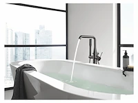 Grohe essence new badkraan vrijstaand inclusief doucheset exclusief installatiedeel hard graphite - afbeelding 4 van  4
