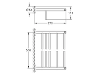 Grohe essentials multi badhanddoekhouder chroom - afbeelding 2 van  2