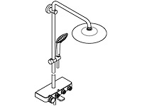 Grohe euphoria smart control systeem 260 mono douchesysteem met badthermostaat - afbeelding 3 van  5