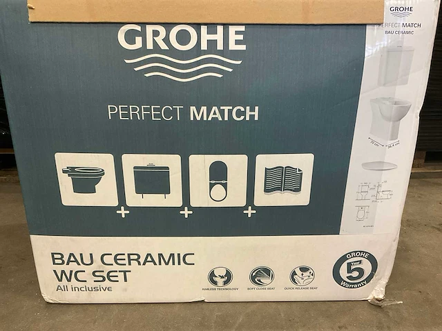 Grohe | perfect match bau ceramic | toiletset all inclusive - afbeelding 3 van  5