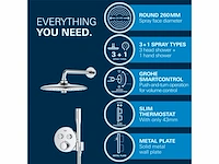 Grohe precision smartcontrol 260 douchesysteem (260mm douchekop met 2 straalsoorten handdouche 1 straal universele inbouwdoos 150 cm doucheslang) chroom - afbeelding 3 van  4