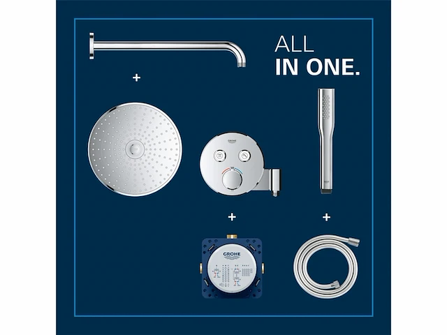 Grohe precision smartcontrol 260 douchesysteem (260mm douchekop met 2 straalsoorten handdouche 1 straal universele inbouwdoos 150 cm doucheslang) chroom - afbeelding 4 van  4