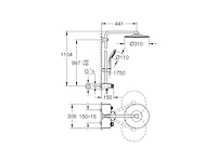 Grohe smartactive 310 multijet thm duo douchesysteem rond ingebouwde thermostaat 3 straalsoorten grafiet geborsteld - afbeelding 2 van  4