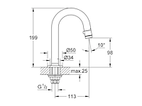 Grohe universal toiletkraan c uitloop graphite - afbeelding 3 van  4