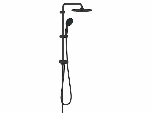 Grohe vitalio start 250 flex douchesysteem met omstelling rondmax. 8,0l/min bij 3 bar mat zwart - afbeelding 1 van  5