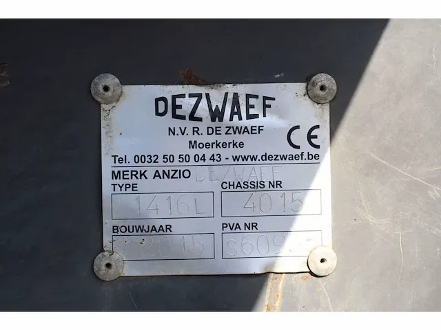 Grond dumper 2-asser dezwaef 1416l- bj2015 - afbeelding 10 van  18
