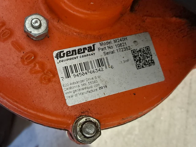 Grondboormachine 1-persoons - benzine general equipment, m240h, bouwjaar 2019 - afbeelding 7 van  8