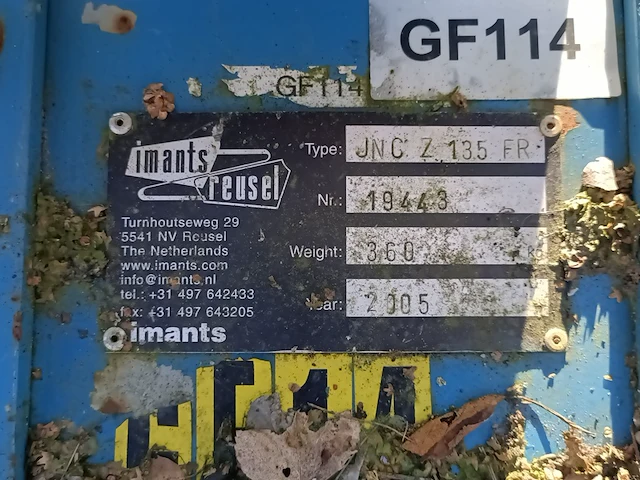 Grondfrees imants reusel, jnc z 135 fr, bouwjaar 2005 - afbeelding 7 van  9
