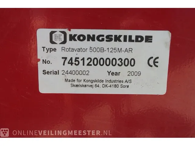 Grondfrees kongskilde, rotavator 500b-125m-ar, bouwjaar 2009 - afbeelding 18 van  18