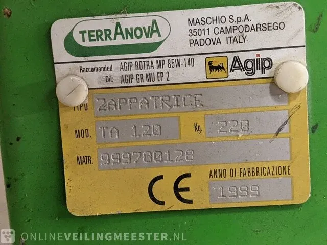 Grondfrees terranova, zappatrice ta 120 - afbeelding 9 van  10