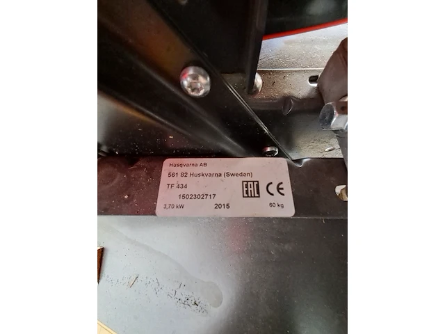 Grondfreesmachine - 5,5pk - benzine husqvarna, tf434, bouwjaar 2015 - afbeelding 9 van  9